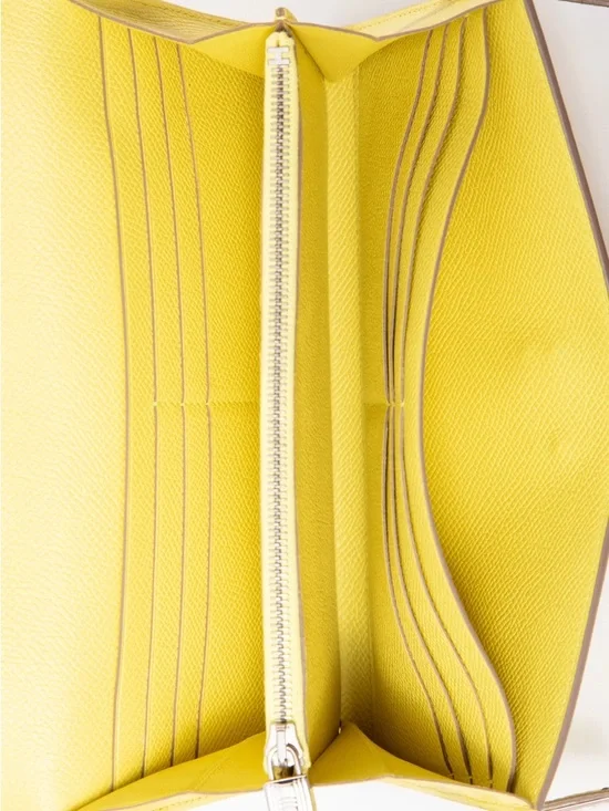 Hermes 2014 Long Kelly Wallet Epsom Yellow PHW - Picture 4 of 4